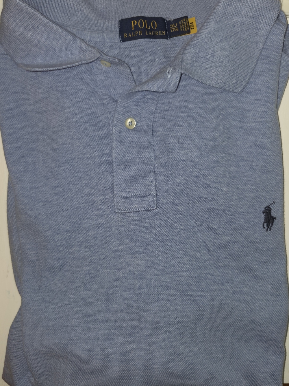 Ralph Lauren Light Blue Polo Shirt with Navy Label
